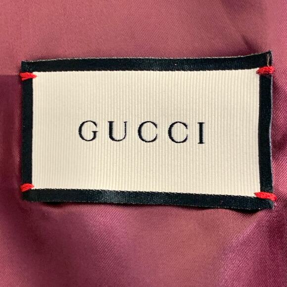 GUCCI 2019 Size 40 Black Brown Gold Chain Silk Dressing Gown Robe Coat - Picture 6 of 10